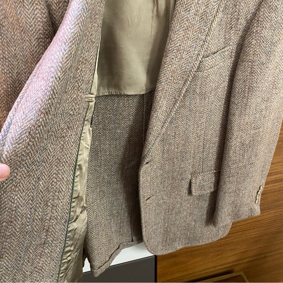 HARRIS TWEED BLAZER - TAN BLUE AND ROSE - 42R - Picture 11 of 16